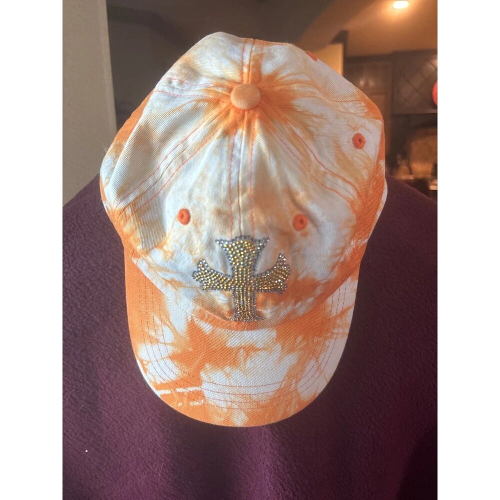Hat-Tie Dye Bling Cross